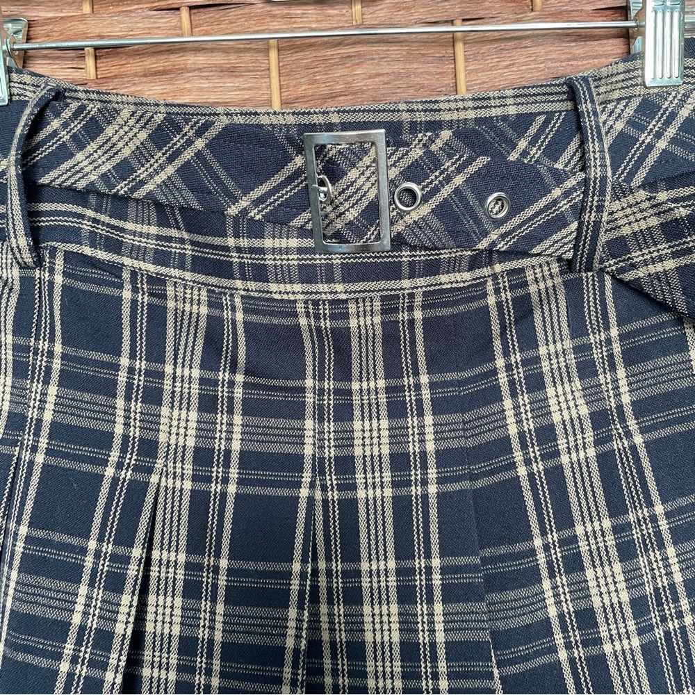 Social Collision Plaid Pleated Mini Skirt - Academia Y2K Grunge Whimsigoth, XL. - Picture 2 of 7